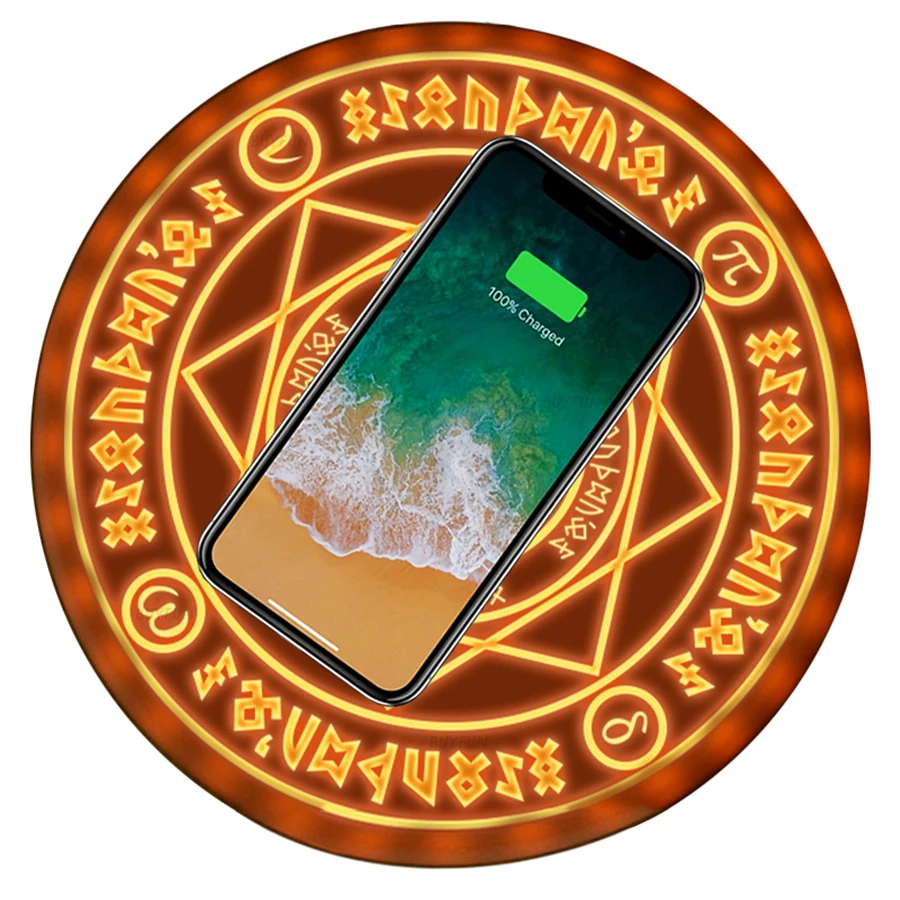Универсальное беспроводное зарядное устройство Magic Circle Qi для быстрой зарядки iPhone