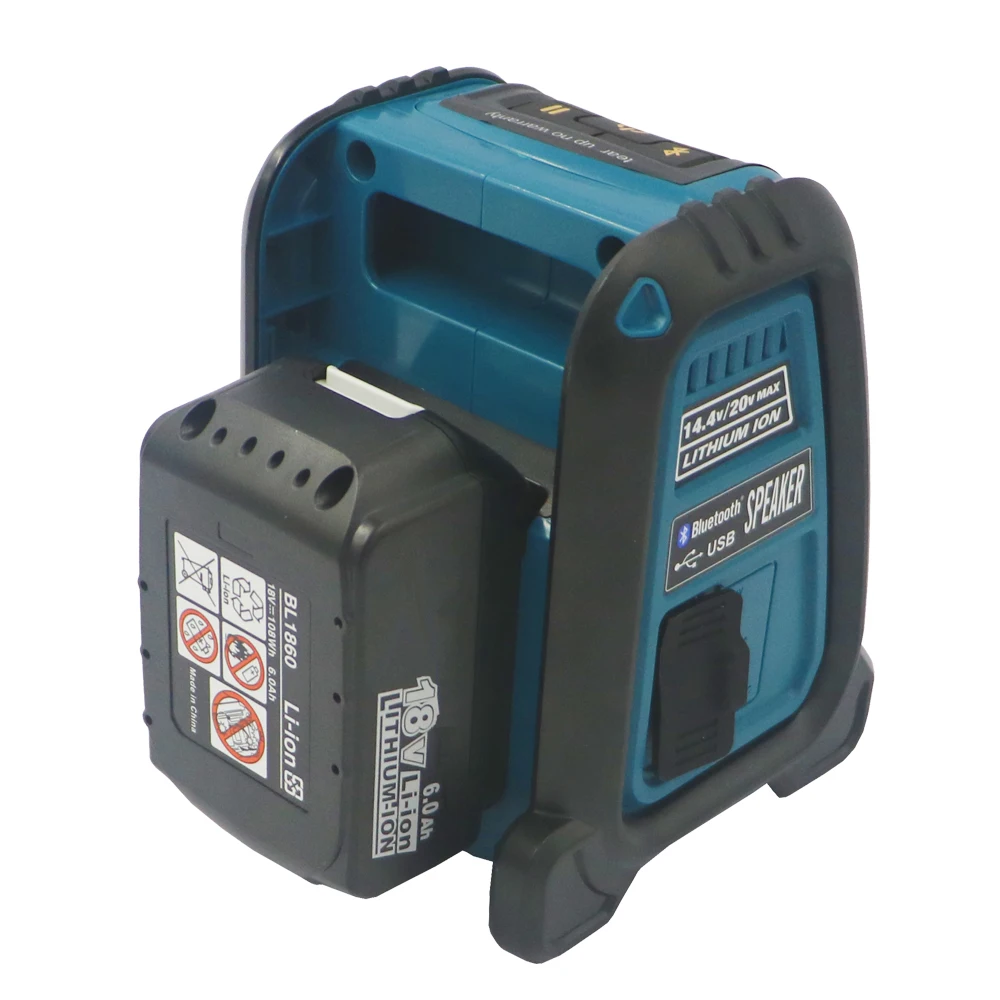 18В 6.0AH литий-ионный аккумулятор CordlessBluetooth место работы динамик для Makita dewalt Milwaukee Bosch 14,4 в 18 в 20 В батарея bl1860