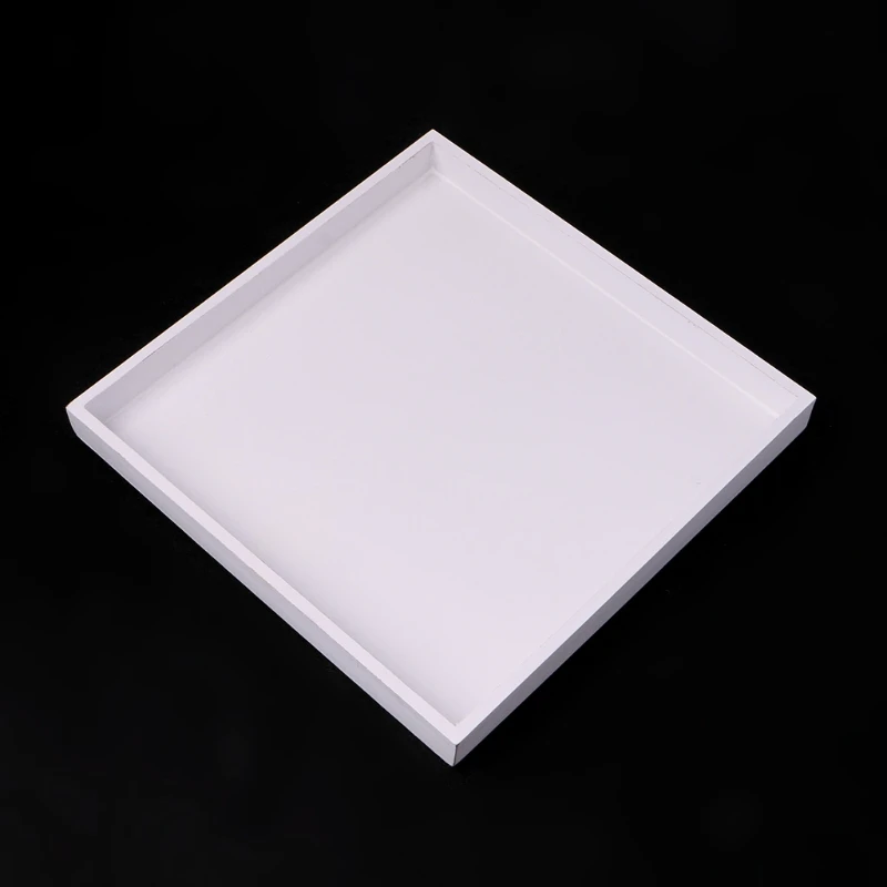 

New Wood Tray Food Serving Makeup Storage Fruit Plate Photo Props Modern White