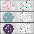 Круглый коврик для мыши XGZ с рисунком тропических растений и кошек, коврик для мыши маленького размера с животными, игровой коврик для офиса и планшетов