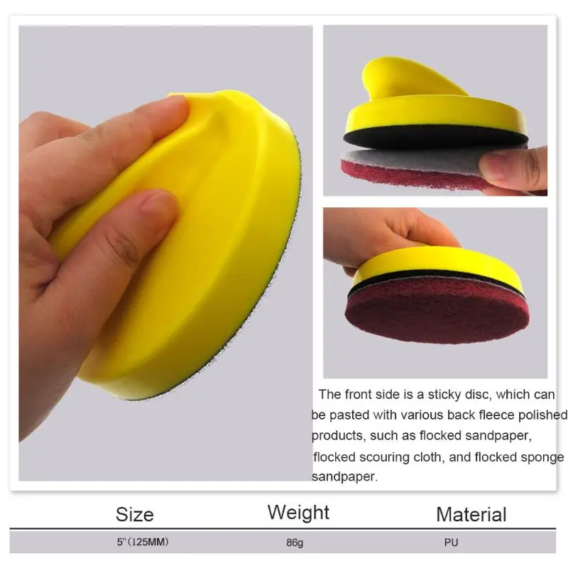 Hand Sanding Block Disc for Hook and Loop Sandpaper Polishing Pad Plate Sander Drop Shipping | Abrasive Tools