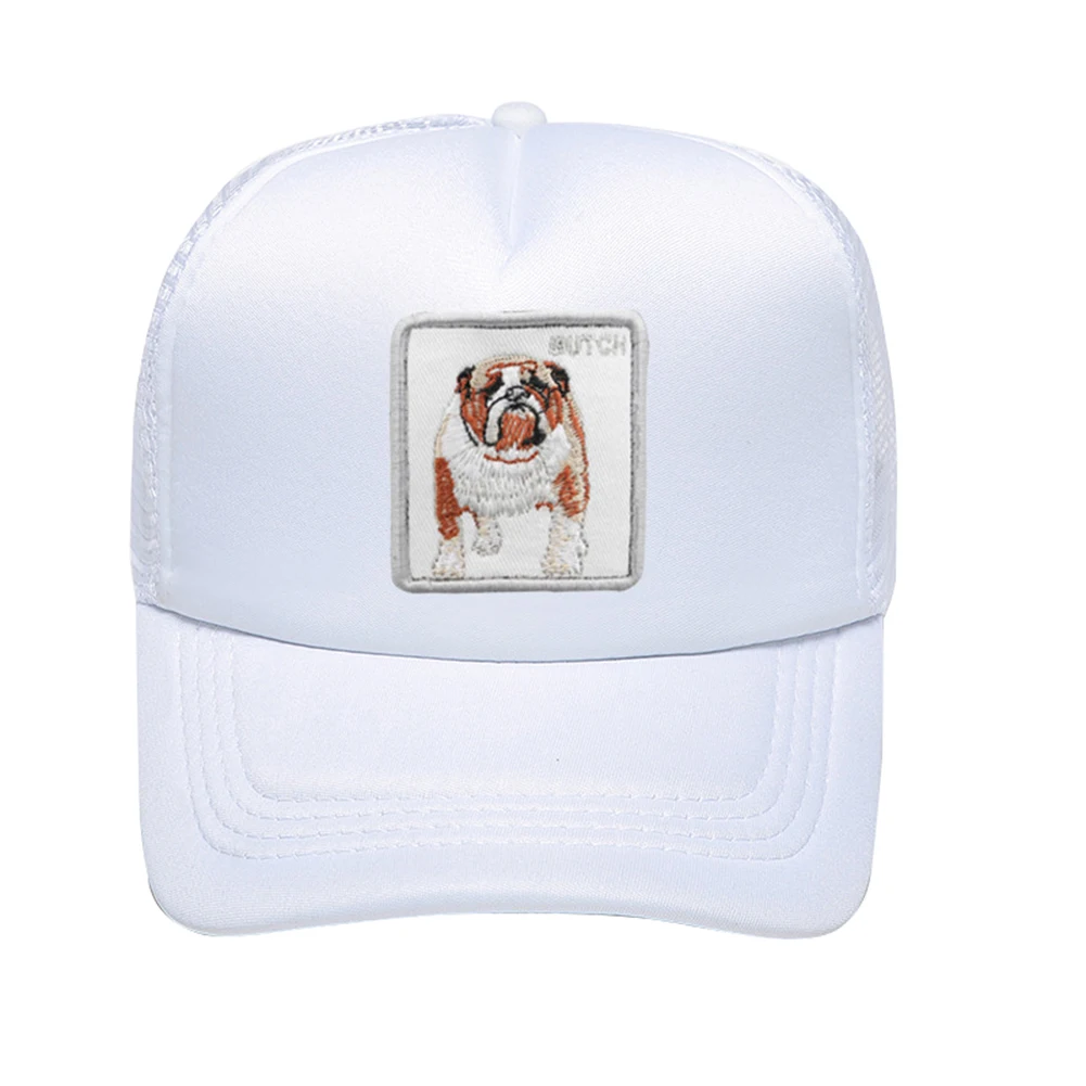 Хип-хоп шапки мужские и женские собаки вышивка остроконечная бейсбольная кепка
