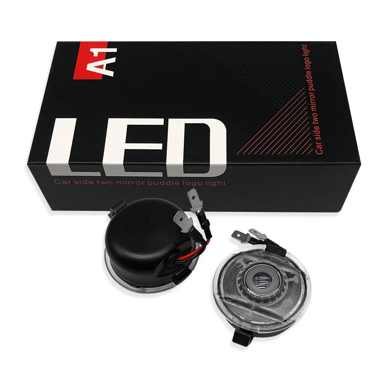 

2X Auto Rearview Mirror Emblem Lights Puddle For Ford Mondeo Edge ST Line Everest Explorer F-150 Fusion Taurus Flex Accessories
