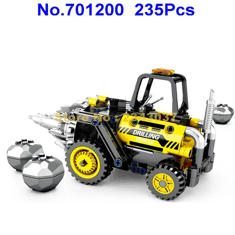 701200 235pcs Urban Drill Driller Machine Engineering Truck 1 Dolls Building Blocks Toy | Игрушки и хобби