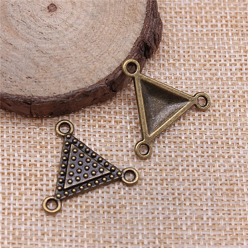 

6pcs 25x22mm Charm Triangle Connector 2 Colors Triangle Connector Charm Triangle Connector Charm For Jewelry Making