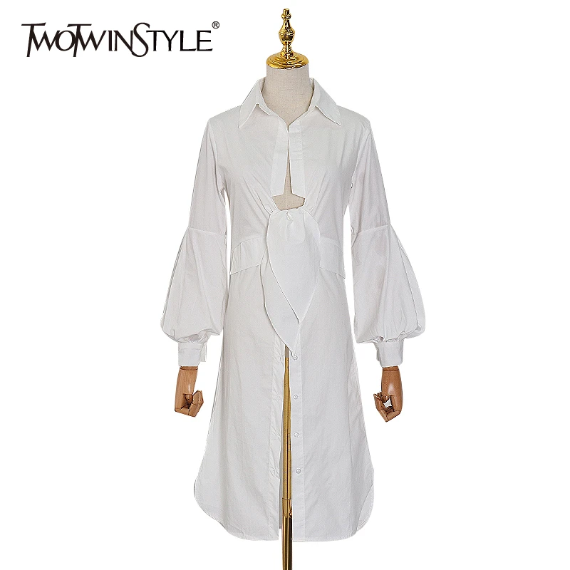 TWOTWINSTYLE элегантные босоножки рубашка с галстуком бабочкой и Для женщин V образным