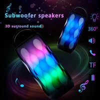 wireless bluetooth speaker portable speaker bluetooth powerful high boombox outdoor bass touch control 6 colors led light d20