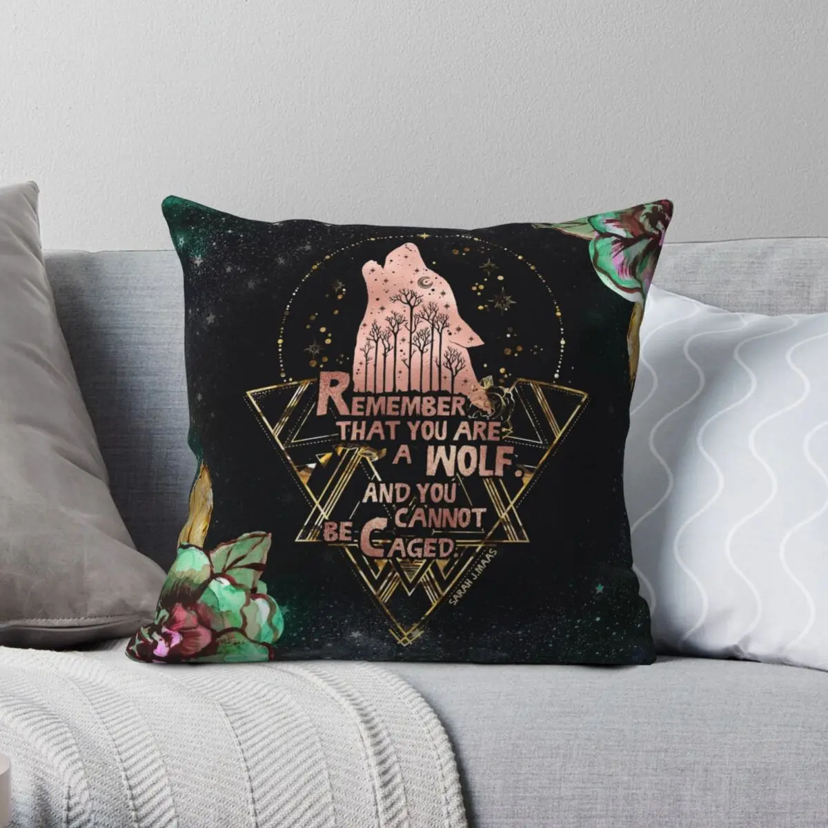 

ACOWAR волк квадратная подушка чехол полиэстер Лен бархат креативный на молнии Декор Подушка Чехол Автомобильная Подушка Наволочка 45x45