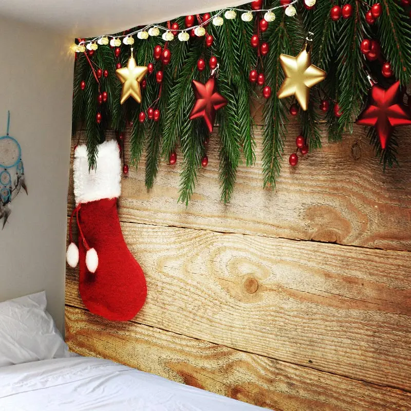 

Рождественские гобелены, рождественские праздничные гобелены, настенные подвесные украшения для дома, гостиной, спальни, большие размеры