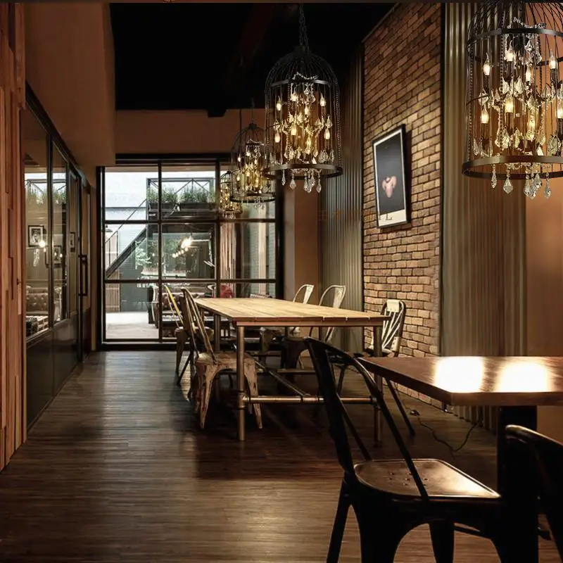 Деревенский из нержавеющей стали металлический для хранения клетка птиц дизайн