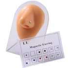 12 шт.карточка, магнитное ушное рябное кольцо для носа, искусственное кольцо для носа, не пирсинг, ювелирные изделия, искусственное пирсинг