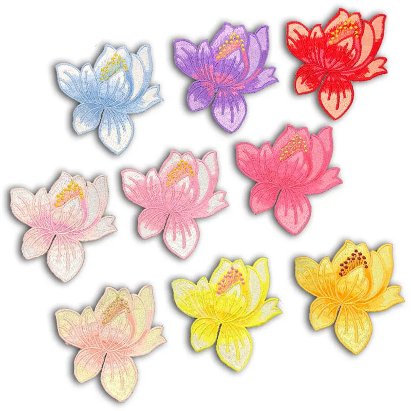 Цветы аппликация Железо На Одежде Патч вышитый шитье для одежды нашивки DIY стикер