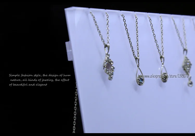 High Quality white 8mm Thickness Necklace Display Rack Jewelry Showing Stand L Pendant Holder Erasel Shelf | Украшения и
