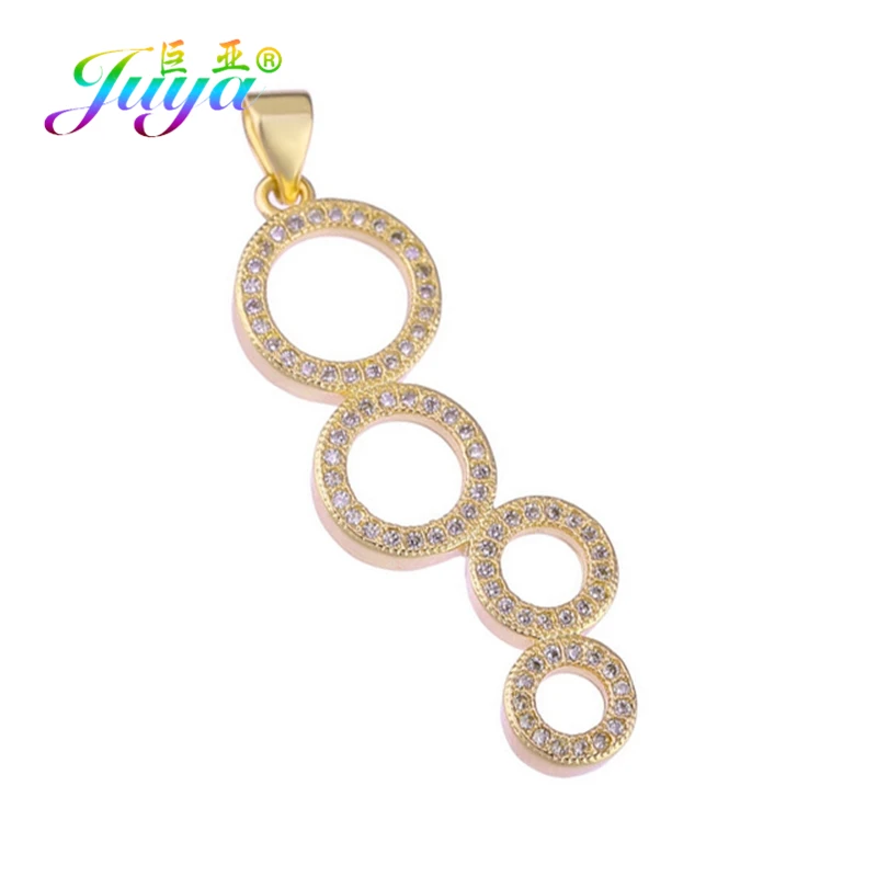 Gold Juya DIY принадлежности для подвесок Micro Pave Циркон Драгоценный Камень Слон Бабочка Эйфелева Подвески в виде башни для женщин и детей модные ювелирные изделия - Окраска металла: Gold