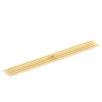 bamboo knitting needles natural double pointed hand sewing crochet hook diy weave craft tools 2 5mm15cm long5 pcsset