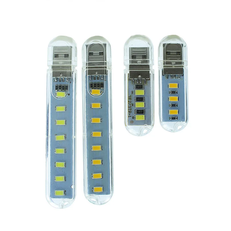 

1Pcs Mini Protable USB led Night light 3leds 8leds 5730 SMDs USB LED Camping lamp Reading Book lights For PC Laptops Notebook