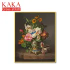 Наборы для вышивки крестиком, наборы для вышивки с напечатанным рисунком, 11ct-холст для домашнего декора, картина с цветами NCKF322