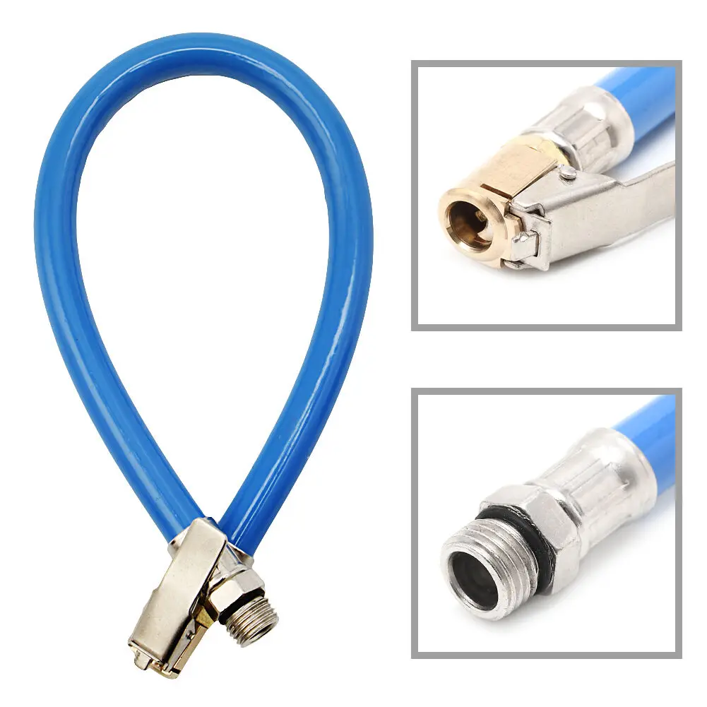 

1pc Car Air Rubber Hose Copper Lock On Clip Chuck Tire Inflator Inflation Tube Hose Tire Pressure Gun Accessories Pneumatic Tool