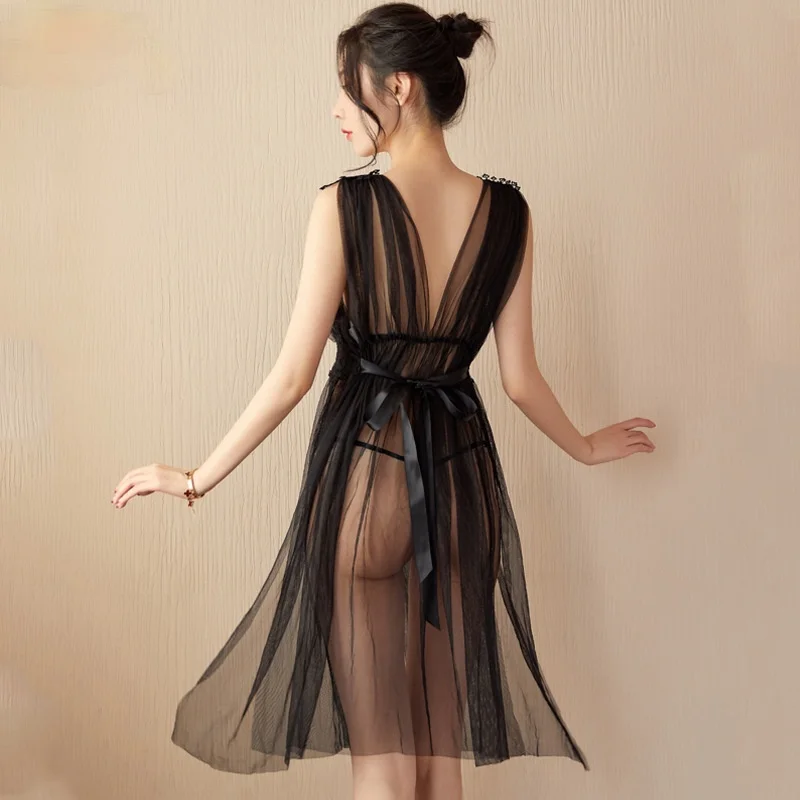 Элитное Новое сексуальное нижнее белье соблазнительная сетчатая ночная рубашка