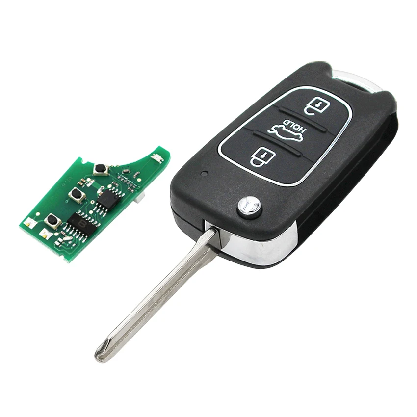 3 кнопки обновленный складной ключ с дистанционным управлением 433 МГц чип ID46 P/N: