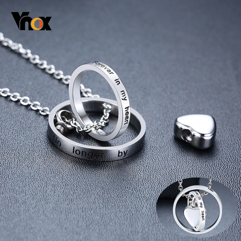 Vnox мужское женское ожерелье с кремационной урной ювелирной гравировкой