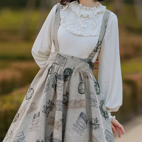 Винтажная трикотажная рубашка с оборками и круглым вырезом для девочек |