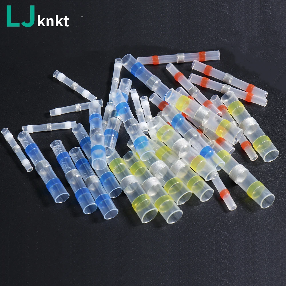 

SST Soldering Heat Shrinkable Wire Connectors Waterproof Sleeve Butt Electrical Splice Tinned Solder Seal Terminal Cable