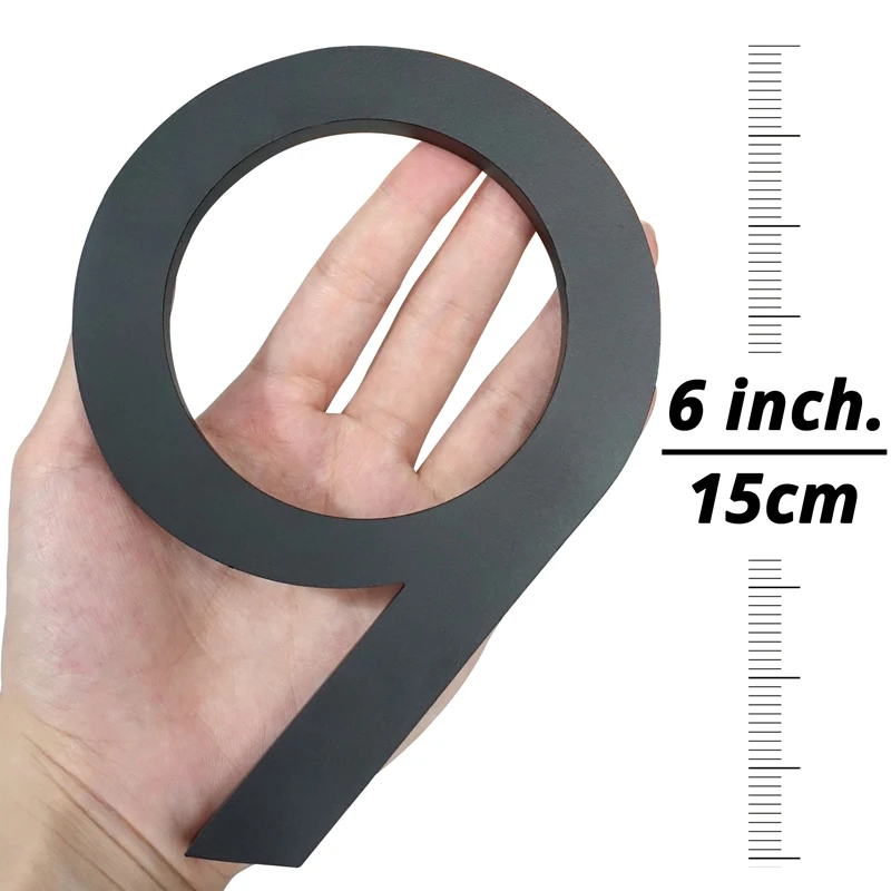 Большой черный дом номер плавающий знак 15 см современные номера дверей здания