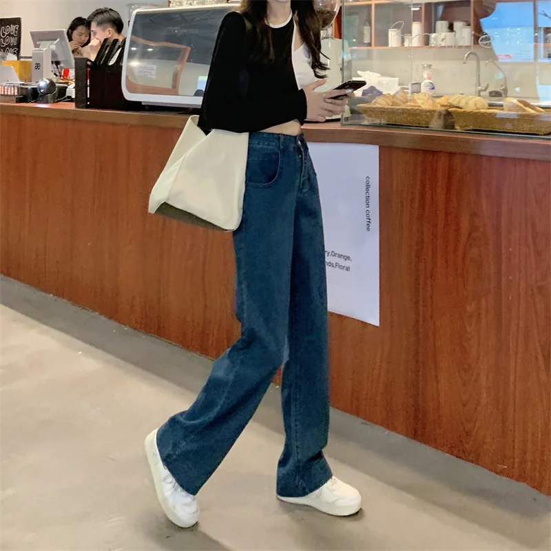 

Женские прямые брюки с завышенной талией, на молнии