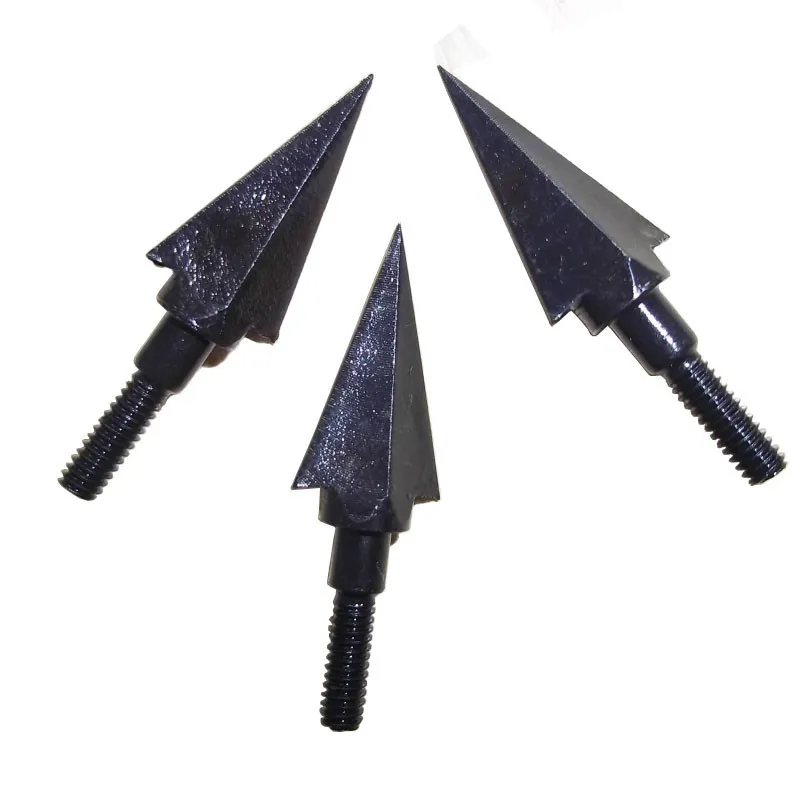 3 шт. 100 зернистые черные традиционные трехсторонние наконечники стрел для