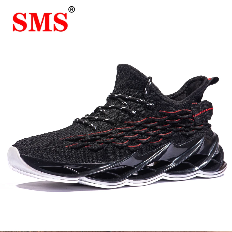 SMS Outdoor Men Shoes Running Shoes for Men Jogging Walking Sports Breathable Blade Shoes High-quality Sneakers Lace-up Sneakers