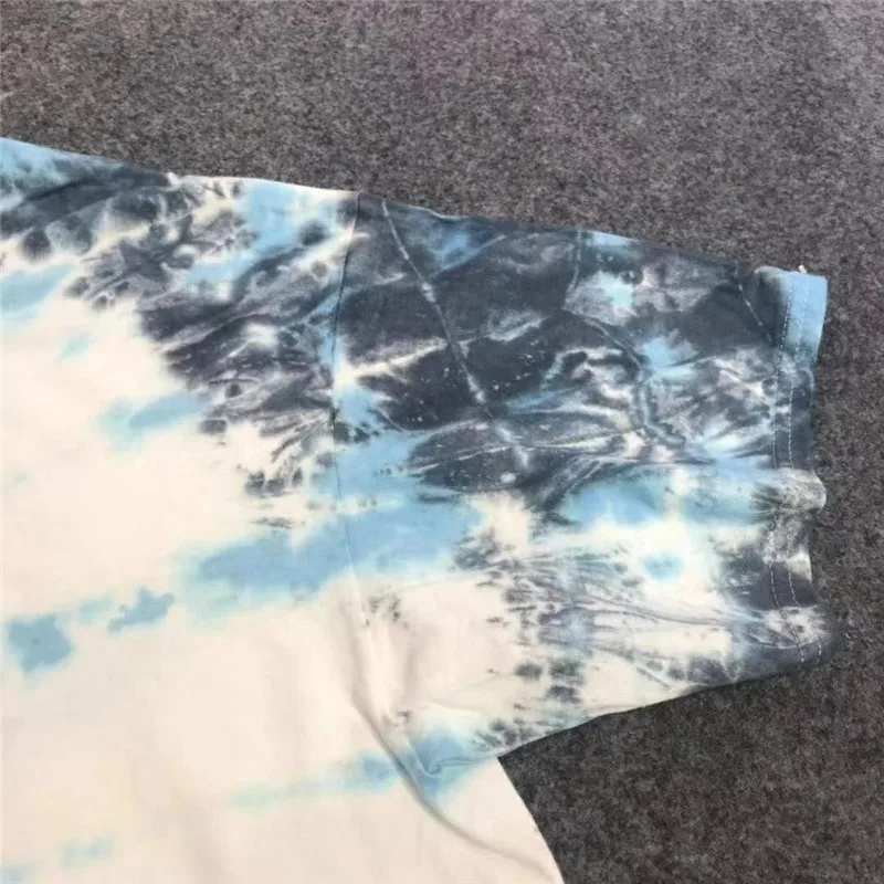 

Tie Summer dye T Shirt Men Women 1:1 Best Quality Fashion street Hip-Hop Splicing KITH Top Tees