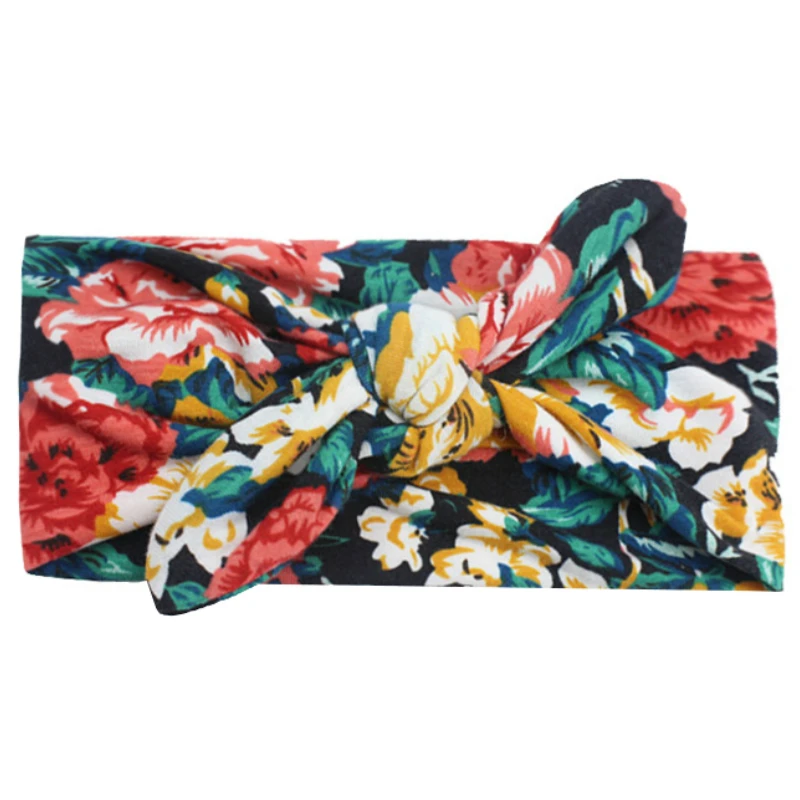 

New Rabbit Ear Baby Headband for Girls Flower Neonata Baby Bows Turban Haarband Hair Accessories Newborn Infant Girl Headband