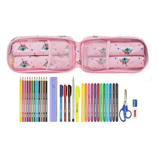 Backpack Pencil Case Minnie Mouse Rainbow Pink (33 Pieces) | Канцтовары для офиса и дома