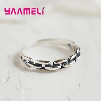 new original antique 925 sterling silver rings for men women fashion design statement opening band stackable statement jewelry