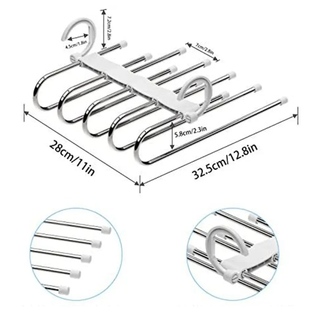 

Storage Device Folding Magic Pants Clip Telescopic Multi-layer Clothes Rack Multifunctional Suit Hanger