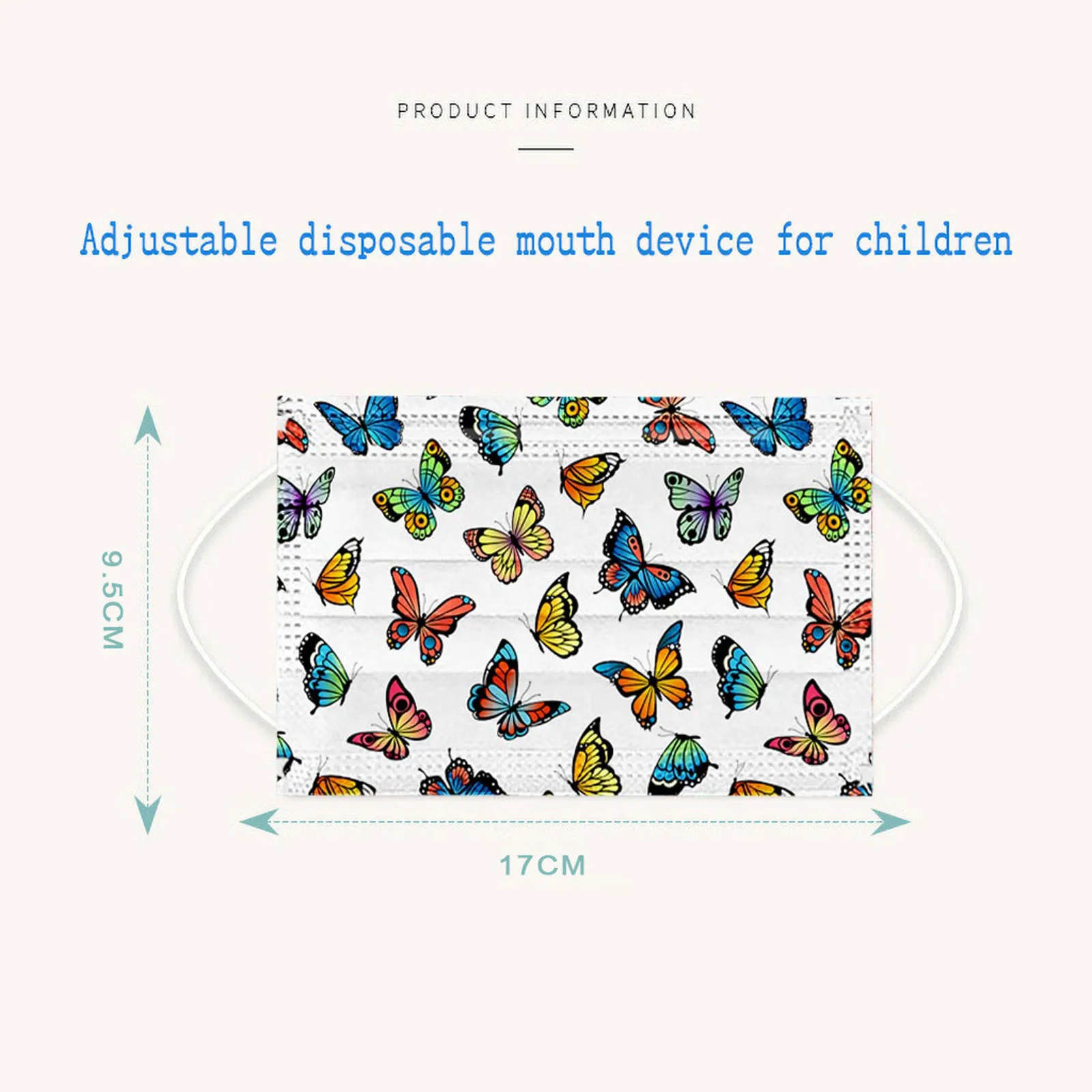 

100pc Face Masks Adult's Butterfly Printed Mask Windproof Foggy Haze Pollution Face Cover Disposable Face Masks Mascarar