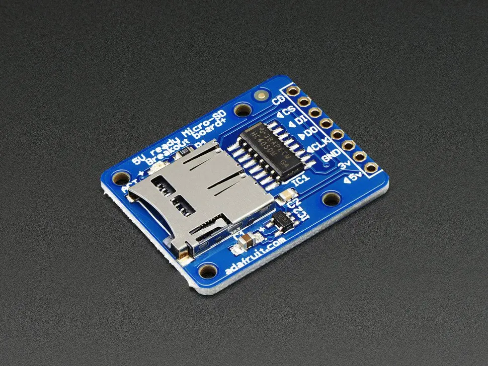 

MicroSD Card Breakout Board Board Module Adafruit Development Board