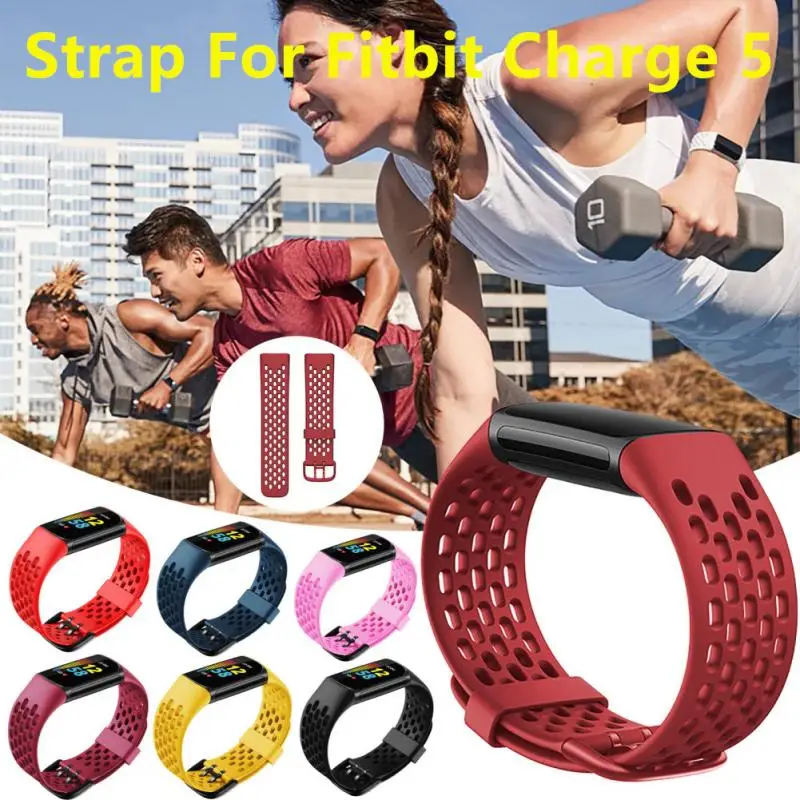 

Strap For Fitbit Charge 5 Wristband Silicone Sports Replacement Accessories New Band For Fitbit Charge 5 Wristband Watch Strap