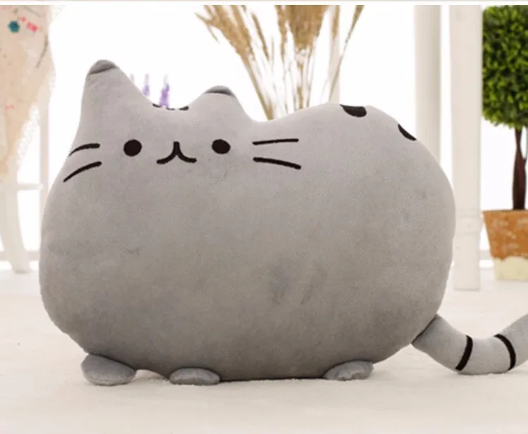 Kawaii кошка подушка с молнией только кожа без PP Хлопок бисквиты плюшевые животные куклы игрушки большой наволочка Peluche подарок