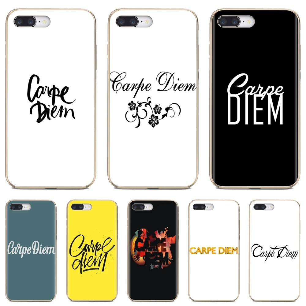 Для iPhone 11 Pro 4 4S 5 5S SE 5C 6 6S 7 8X10 XR XS Plus Max для iPod Touch мягкий чехол черно белый Carpe Diem Art с