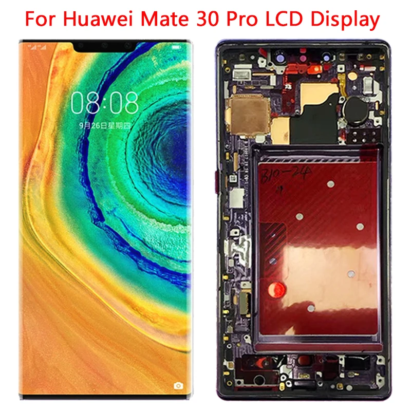 Super Amoled For Huawei Mate 30 Pro LCD Touch Screen With Frame Digitizer Assembly LIO-L09 L29 Repair | Мобильные телефоны и