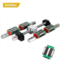 2 linear guide rails 15mm hgr15 hgh15ca hgw15ca 1 sfu1605 ball screw nut housing any length support bkbf12couplers for cnc