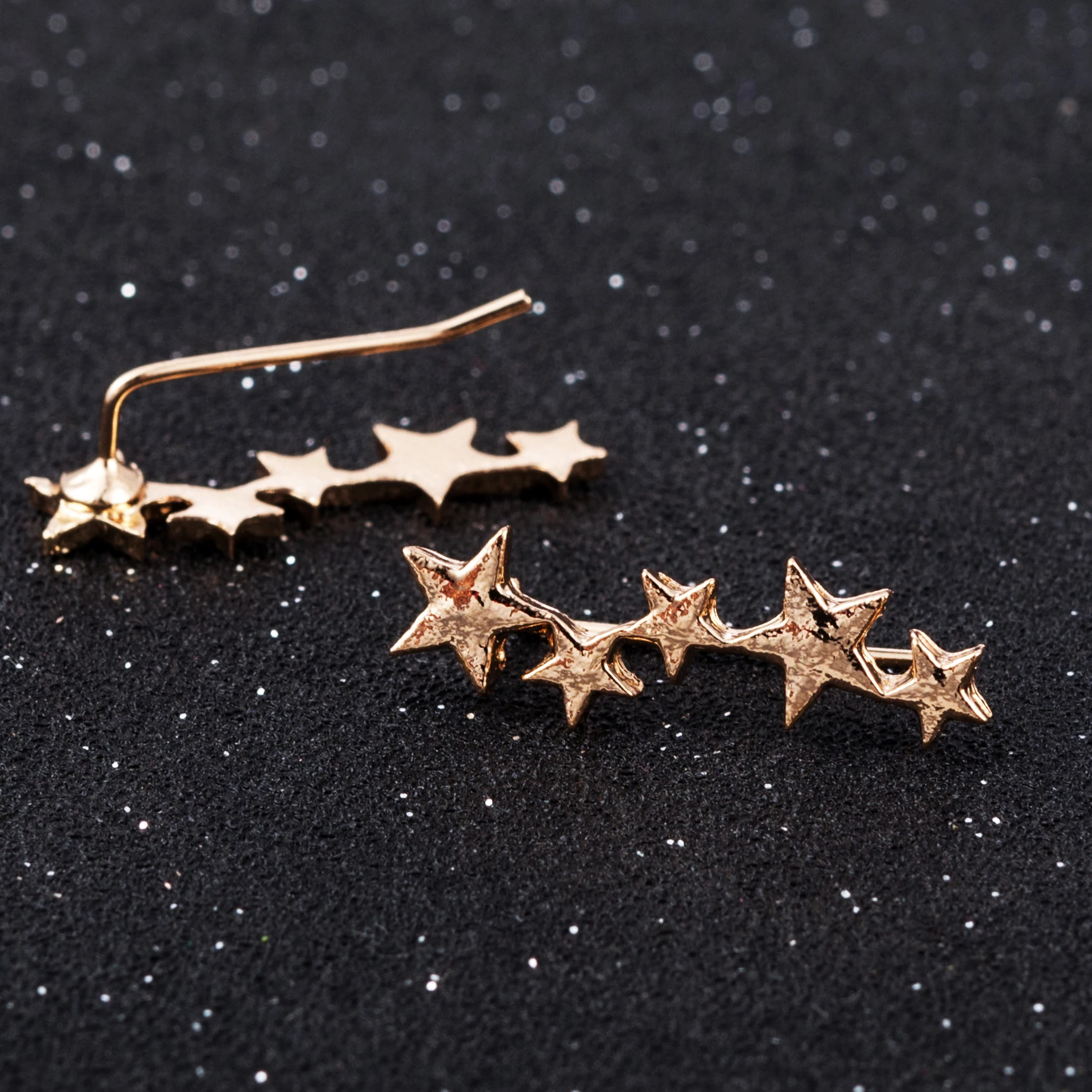 Moon Star Ear Climber крошечная звезда серьги гвоздики для женщин повседневные