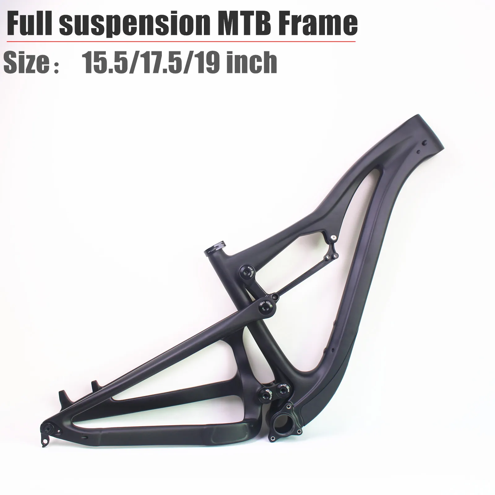 

29er Boost Full Suspension Carbon mountain frame MTB Frames carbon 148*12 suspension frame disc frame size 15.5/17.5/19.5 inch