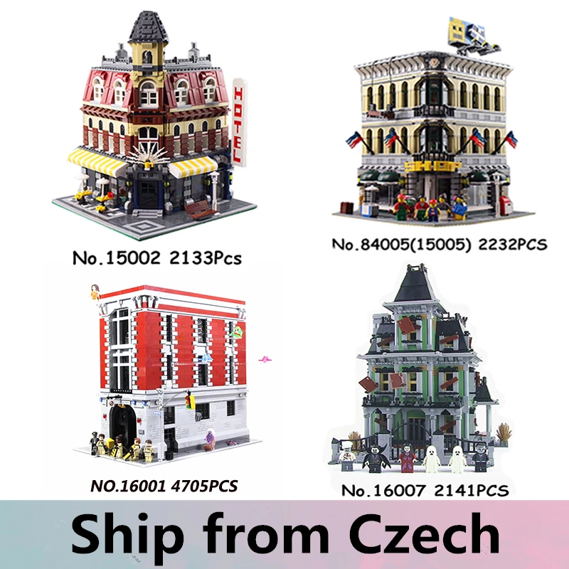 Lepinblocks строительные блоки, царь игрушек 15002 16001 15005 16007 улица дома movie Creator 10182 10228 75827 Рождественский подарок