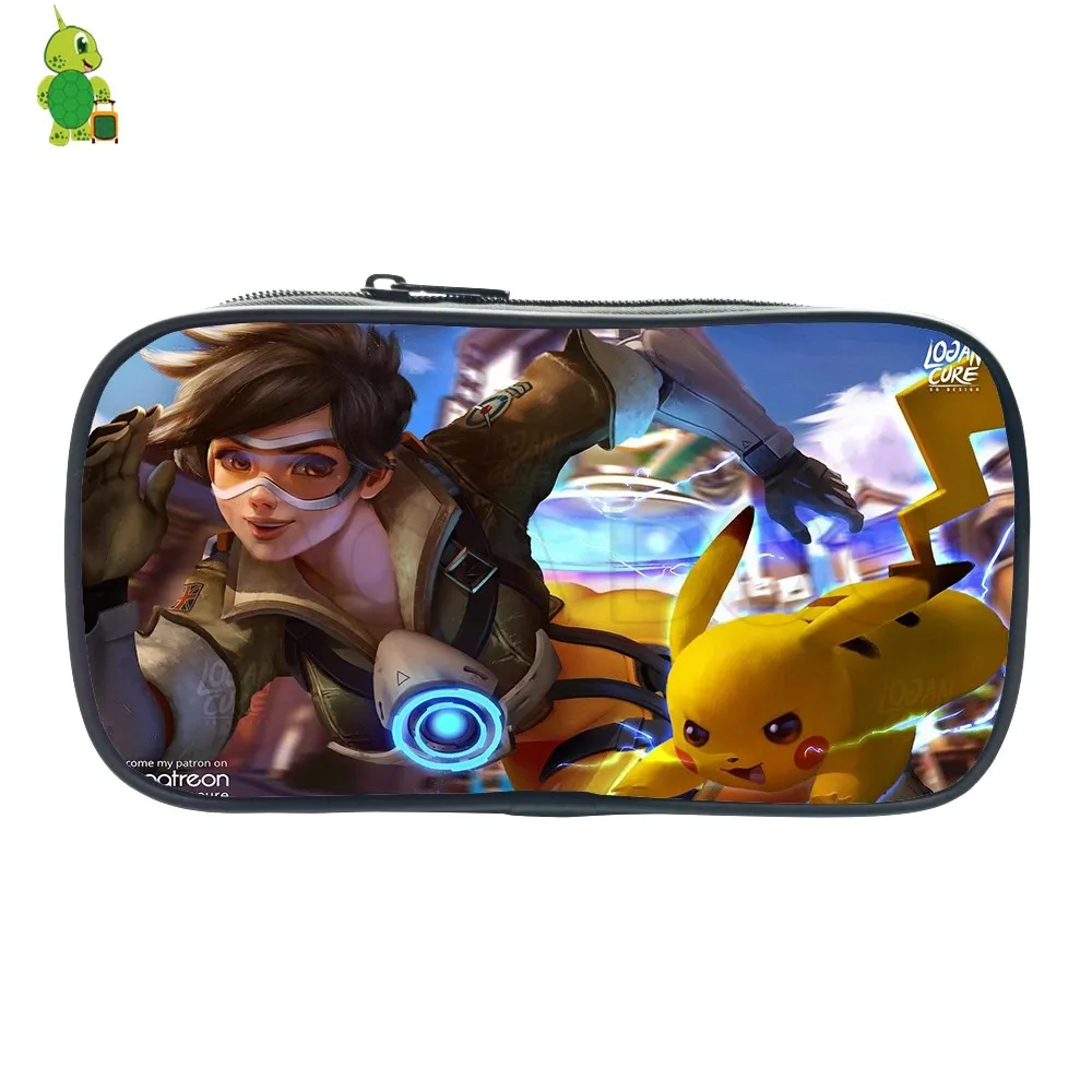 Пенал Let's Go Pikachu для мальчиков и девочек с покемоном Иви печатные канцелярские