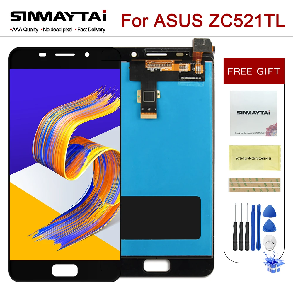 100% Test For Asus zenfone 3s max ZC521TL X00GD LCD Display Touch Screen Digitizer Assembly Pegasus ZC 521TL | Мобильные телефоны и