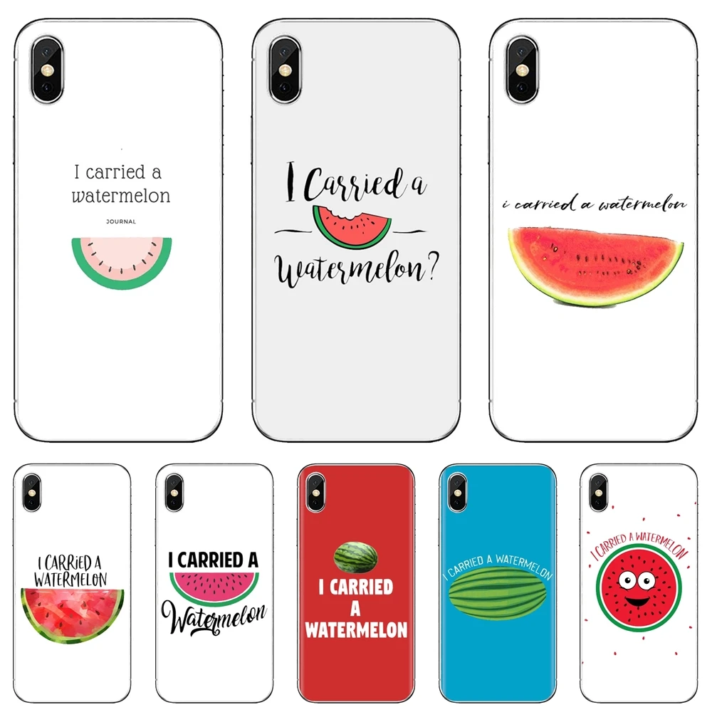 Я нес арбуз для iPhone iPod Touch 11 12 Pro 4 4S 5 5S SE 5C 6 6S 7 8 X XR XS Plus Max 2020 милый силиконовый чехол