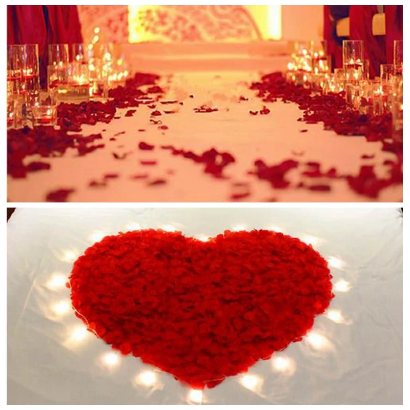 1000 шт Искусственные цветы Шелковый цветок Роза лепестки для свадьбы Декор дома